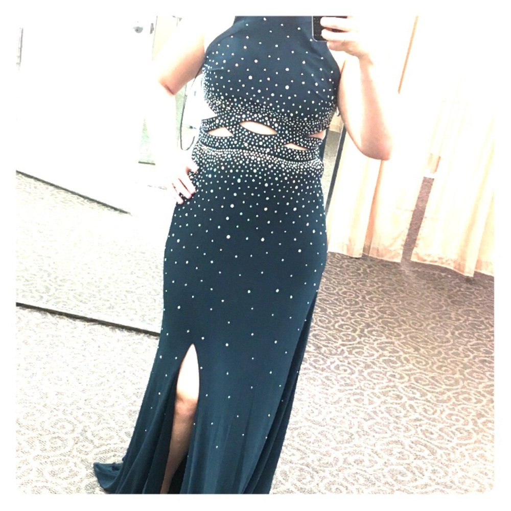 Dark Green Dress from Davids Bridal